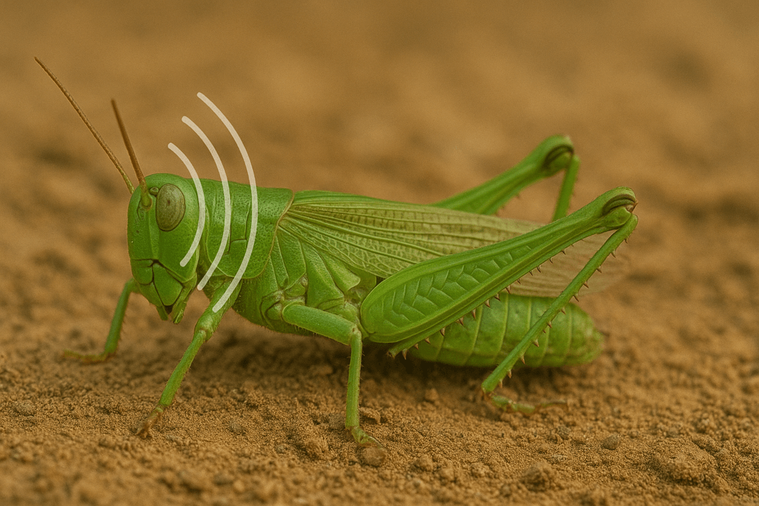 밤에 메뚜기 울음소리를 듣는 상징적인 장면