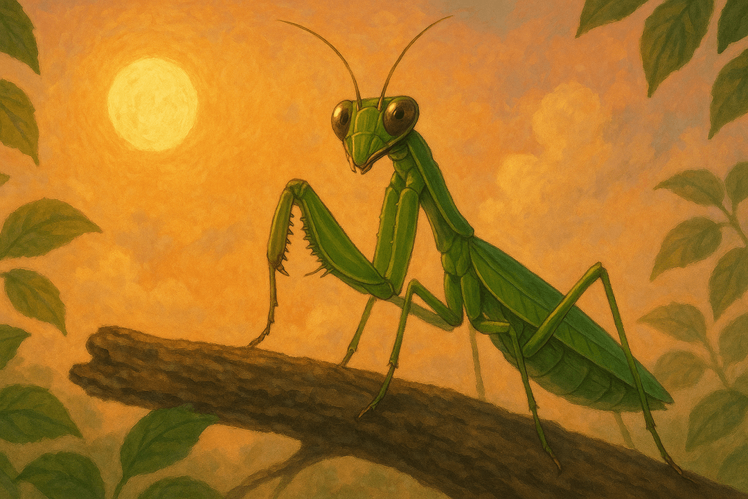 사마귀를 주의 깊게 바라보는 꿈의 상징적인 모습