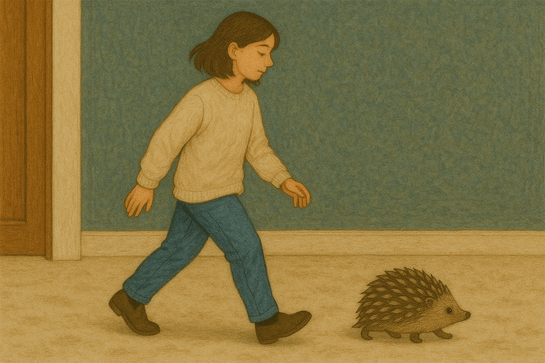 고슴도치가 사람을 따라오는 상징적인 꿈의 장면