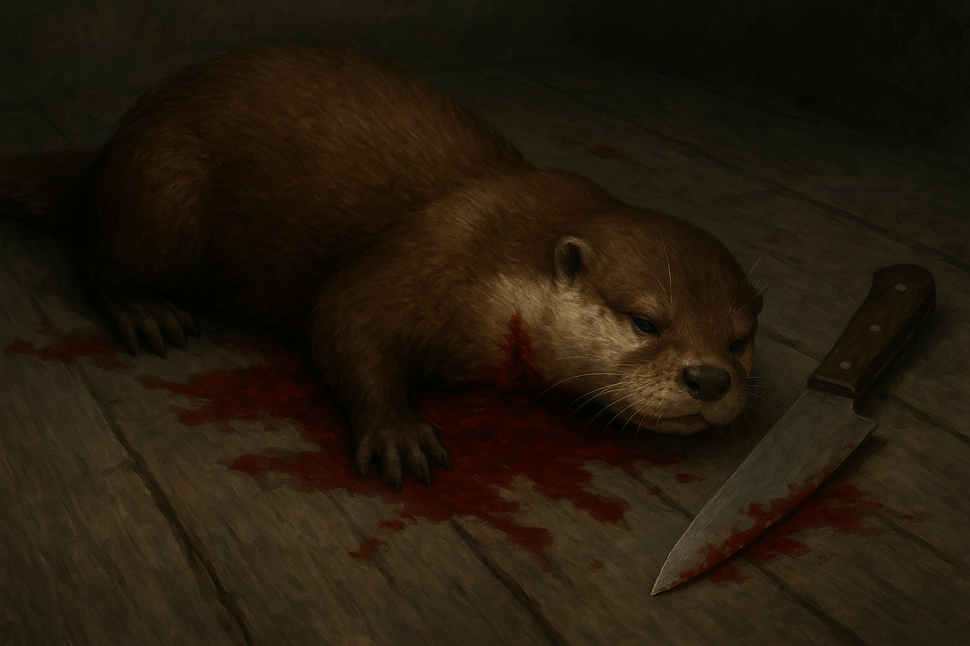 수달을 해치려는 인간의 상징적 장면