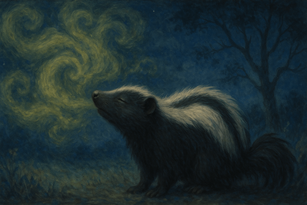 스컹크 냄새로 인해 놀라는 상징적 꿈 장면