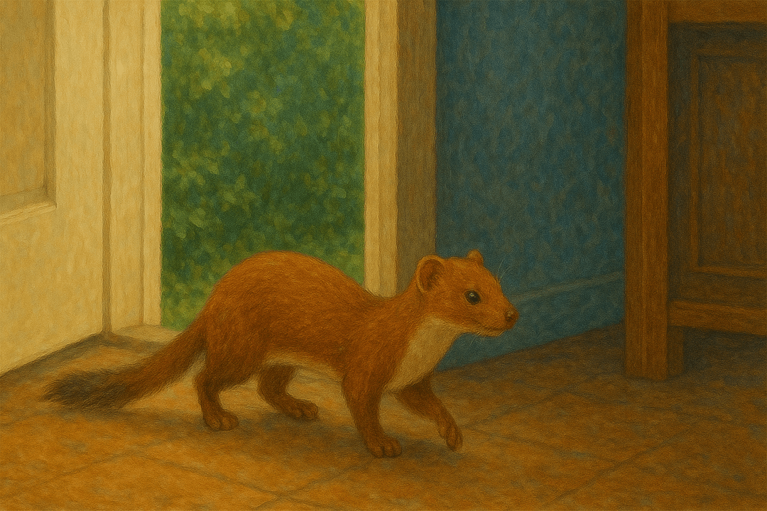 족제비가 집안으로 들어오는 상징적인 꿈의 장면